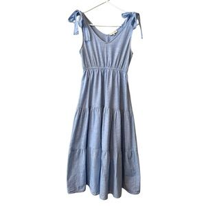 Moon River blue & white striped cotton sundress size small